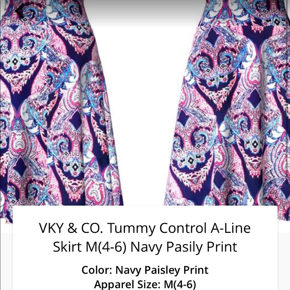 NWOT super slimming paisley skirt